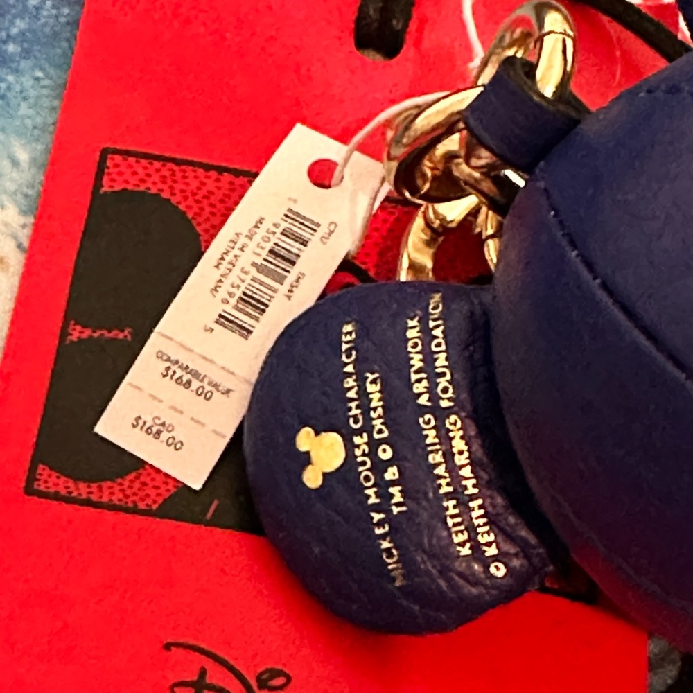 NWT Coach Limited Edition Disney Mickey Mouse X Keith Haring Charm - Picture 11 of 12